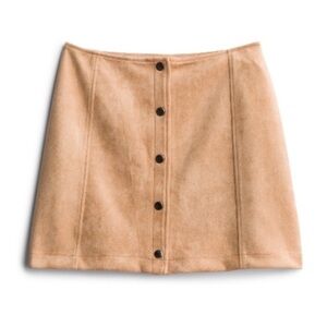 Jack by BB Dakota Button Front Mini Skirt in Sienna